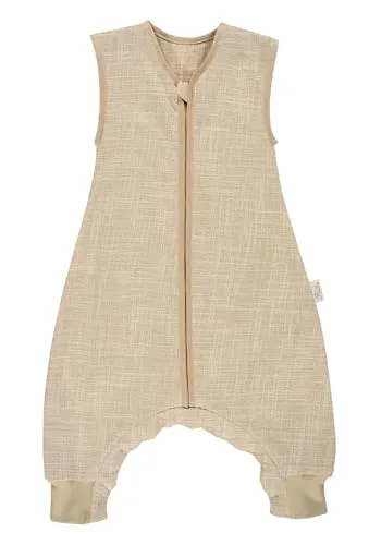 Kinderhaus Blaubär Set Alvi Schlafsack mit Füßen & Windel Blaubaer | Hautfreundlicher Schlafsack Baby & Kinder 100% Baumwolle | Reißverschluss mit Kinnschutz | Waschbar Bei 60°C | TOG 0.5