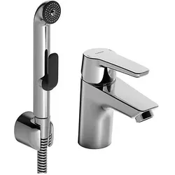 HANSA HANSAPOLO Waschtisch-Einhebelmischer - Moderne Badewannenarmatur mit Funktionsbrause in elegantem Chrom, ideal für ein stilvolles Badezimmer und einfache Handhabung.