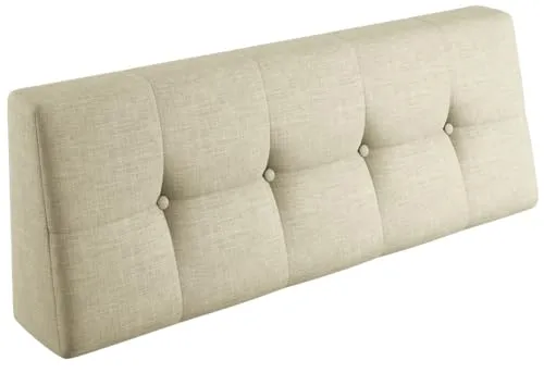 sunnypillow Palettenkissen 120x40x20/10cm Ecru in beige von sunnypillow