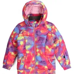 Spyder Zadie Synthetic Down Winterjacke für Kinder – Pink Combo, Größe 104 - Winterjacke für Kinder mit synthetischer Daunenisolierung und wasserabweisendem Obermaterial, ideal für Skifahren und Freizeitaktivitäten. Helmtaugliche Kapuze und stylische Farboptionen.