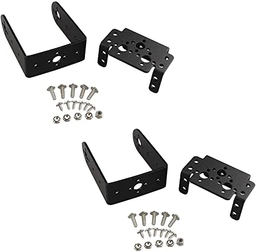 Jopto 2 Stück Multifunktions Aluminium Alloy Servo SupporMultifunction für 995 996R, Multifunktions-Servomotorhalterung + U-förmige Halterung + Schrauben