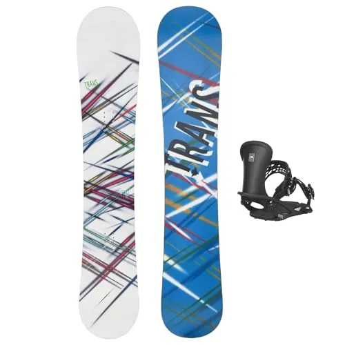 Trans Set Snowboard Style Weiss 152cm mit Pipe Bindung M in weiß von F2