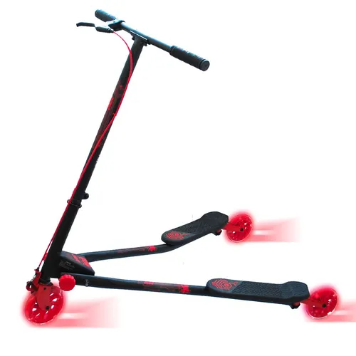 Neonfarbenes Rotes 3-Rad Scooter