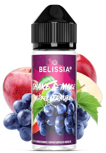 Belissia Shake and Make - Apfel-Traube - Hochdosiertes Lebensmittel Aroma 10ml mit praktischer Schüttelflasche zum mischen. Für Lebensmittel, Kochen, Backen, Hobby, Raumerfrischung uvm.