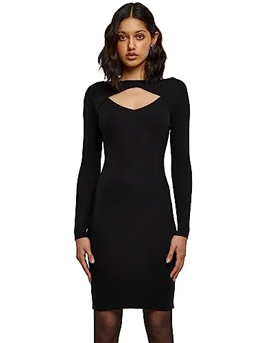 Urban Classics Damen Ladies Cut Out Dress Kleid, Schwarz (Black 7), X-Small