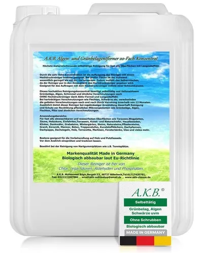 Alte Charge/2.Wahl 4,7L, A.K.B. Algenentferner ,Grünbelagentfern (4,43 EUR/l)