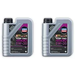 2x 1L LIQUI MOLY 3724 Motoröl Top Tec 4500 5W-30 Hightech Leichtlauf synthetisch