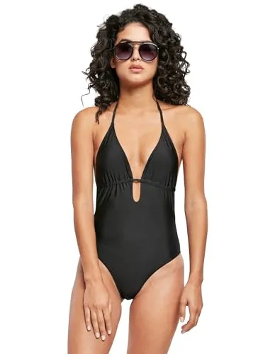 Urban Classics Damen TB4382 Triangle Swimsuit - Badeanzug für Damen mit Bikinielementen aus recyceltem Polyester, ideal für umweltbewusste Fashionistas und perfekt für den Strand.