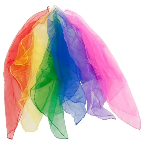 Jongliertücher Stoffüchter Tücher zum Jonglieren Tanztücher aus Chiffon 6er Set