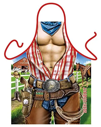 Lustige Schürze = Sexy Cowboy = Küchenschürze Geschenkschürze Kochschürze Spassschürze - Das witzige Original von ITATI