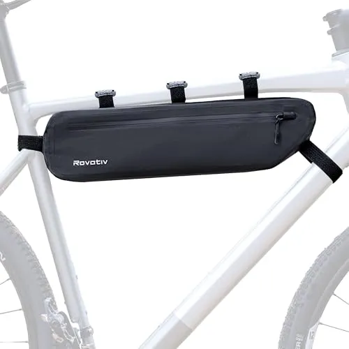Rovativ® Bikepacking Rahmentasche [38 cm] 100% wasserdicht in schwarz von Rovativ
