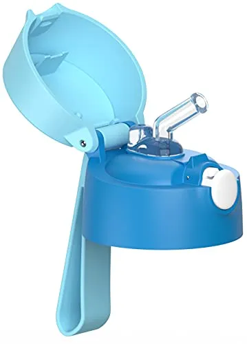 JARLSON Ersatzdeckel Mit Silikon Mundstück - Für Edelstahltrinkflasche 350ml & Kunststoffflasche 500ml (Blau)