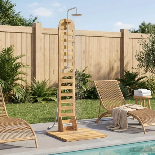 Maison Exclusive Gartendusche 225 cm aus Akazienholz und Edelstahl