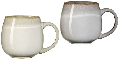 Ritzenhoff & Breker Becher Hygge, 2-tlg., Steingut, 2-teilig, Reaktivglasur, jedes Stück ein Unikat, 475 ml