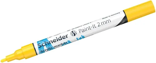 SCHNEIDER Permanentmarker Acrylmarker Paint-It 310 2mm gelb (5 Stück)
