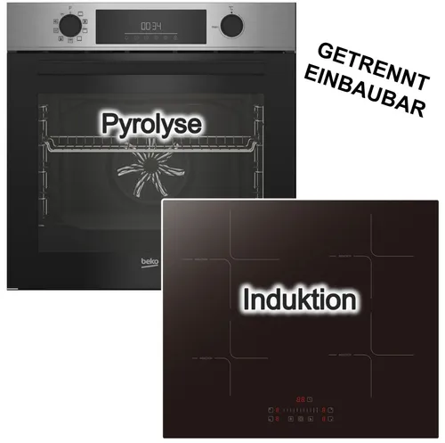 BEKO Backofen-Set mit Pyrolyse und Induktionsfeld