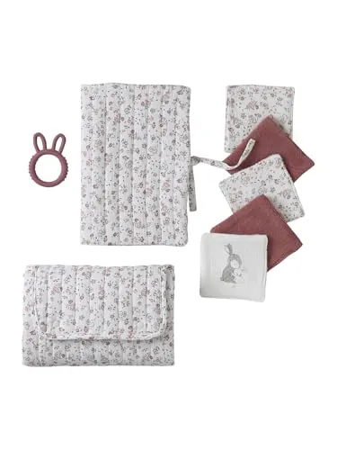 VERTBAUDET Geschenkset zur Geburt, 8-teilig - Praktisches 8-teiliges Set für Neugeborene: Mit Rassel, Wickelunterlage und 5 Tüchern. Ideal für die ersten Monate, durchdacht und liebevoll gestaltet.