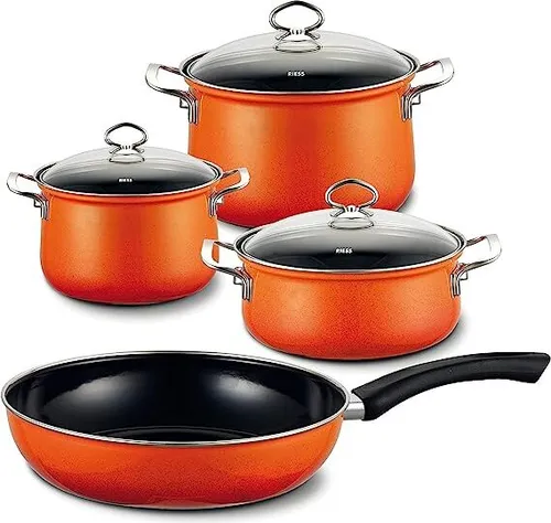 Riess Kochtopfset Avorio, 7-teilig, Orange