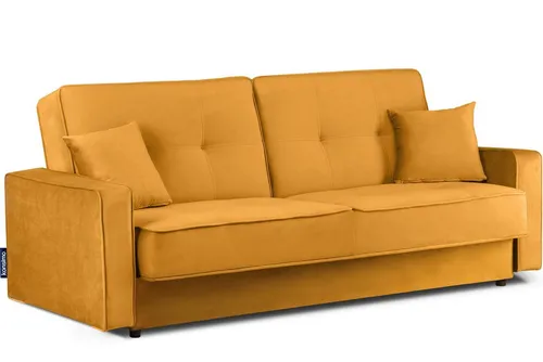 Konsimo Schlafsofa ORIO für 3 Personen, Gelb, 219x90x90cm in gelb von KONSIMO®