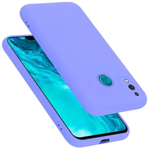 Cadorabo Hülle kompatibel mit Honor 9X LITE Hülle Silikon Handyhülle für 9X LITE Case aus flüssigem Silikon- Kratzfeste und stoßfeste dünne TPU Schutzhülle - Liquid HELL LILA