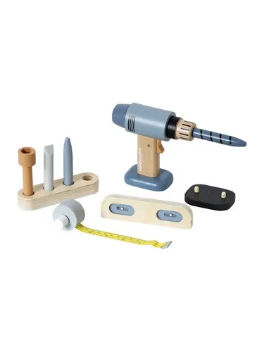 vertbaudet Spielwerkbank Kinder Akkuschrauber-Set aus Holz - Akkuschrauber-Set aus FSC®-zertifiziertem Holz für kreative Rollenspiele. Fördert das soziale Lernen und die Fantasie von Kindern ab 3 Jahren.