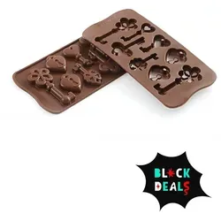 silikomart Silikon-Pralinenform in Braun - (B)24 x (T)11 cm