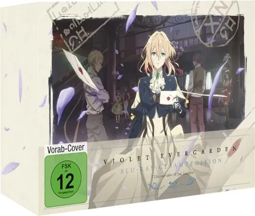 Violet Evergarden - Gesamtedition - Special Edition [7 BRs] - Filme über die berührende Reise von Violet, die als „Autonome Korrespondenz Assistentin“ die Emotionen der Menschen entdeckt und ihre eigene Vergangenheit bewältigt. Eine emotionale Geschichte über Liebe und Verständnis.