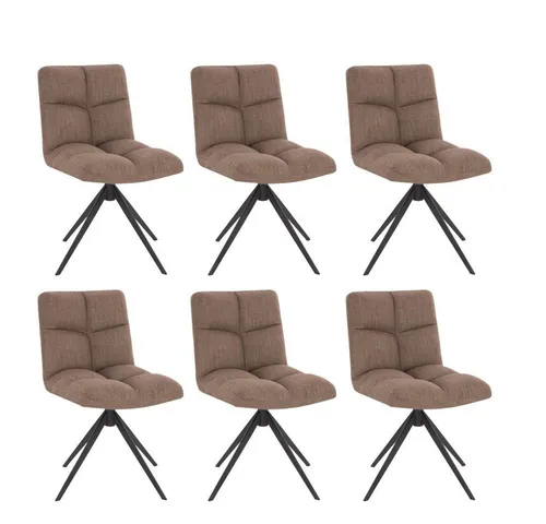 HOME DELUXE Esszimmerstuhl NODA drehbar 6er Set - Eleganter drehbarer Esszimmerstuhl NODA aus 100% Polyester mit weicher Polsterung. Ideal für jeden Einrichtungsstil und bietet Komfort für bis zu 120 kg. Ein echtes Highlight für Dein Zuhause!