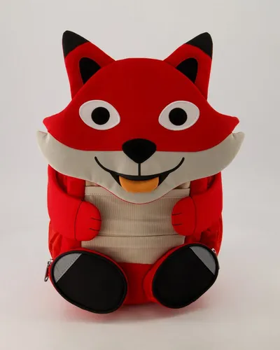 AFFENZAHN Großer Freund Fuchs Rucksack Kinder rot - Schulranzen im Fuchs-Design, individuell anpassbar mit Namensschild und aus 50% recyceltem PET. Optimal für Kindergartenkinder, bequem und sicher dank Reflektoren und cleveren Stauraumlösungen.