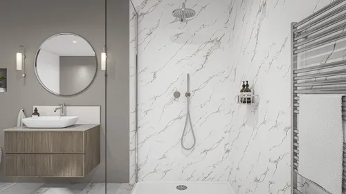 Wetwall Elite Wandpaneel Bianco Carrara 16 x 242 cm