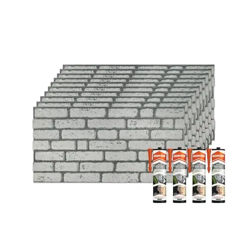 IZODEKOR 3D Wandpaneele Steinoptik | 50x100x2 cm - Dekorative Wandverkleidung für Innen- und Außenbereiche: Die authentische Steinoptik sorgt für ein modernes Ambiente und lässt sich einfach montieren. Ideal für DIY-Projekte und vielseitig einsetzbar in Wohnräumen und Außenbereichen.