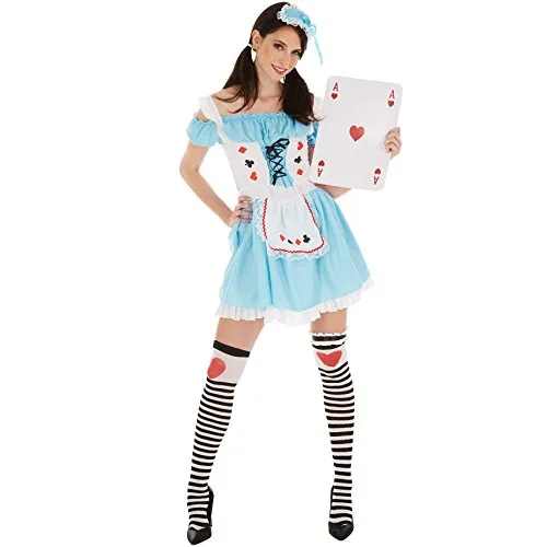 Tectake® Frauenkostüm Sexy Mrs. Wonderland - Kostüme für Karneval, Fasching oder Fantasy-Mottopartys – verzaubere jede Veranstaltung mit diesem aufregenden und märchenhaften Outfit!