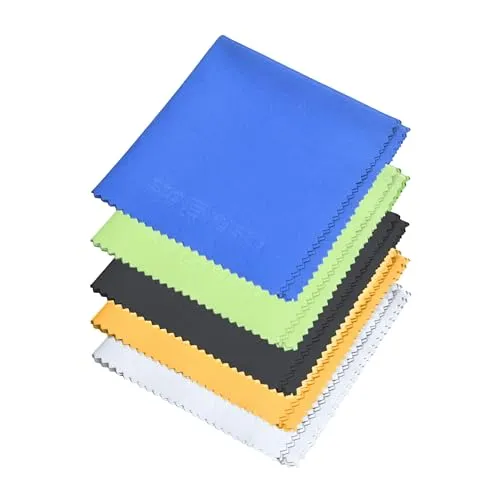 Große Mikrofaser-Reinigungstücher - 5er Pack - 8x8 Zoll - Perfekt für Breitbildfernseher, große Computermonitore - Auch zum Reinigen von Brillen, Kameraobjektiven, Laptops und LCD-Bildschirmen