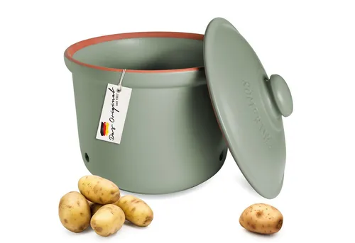 RÖMERTOPF Vorratsdose Frische-Topf MAXI PLUS - Kartoffeln Aufbewahrung 5,5 Liter - Vorratsdosen aus hochwertiger Keramik mit atmungsaktiver Struktur, die Feuchtigkeit reguliert und Schimmelbildung vorbeugt – für frische Kartoffeln jederzeit.
