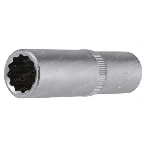 Steckschlüsseleinsatz, 1/2 Zoll, Zwölfkant, 15 mm, tief SW Stahl 05632-15SB