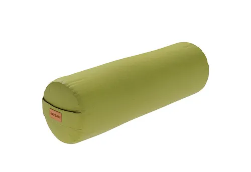 GORILLA SPORTS Yoga Bolster Yogakissen Ø20cm - Faszienrollen, aus 100% Baumwolle mit Dinkelfüllung, waschbar und ideal für Restorative Yoga und Pilates, inklusive praktischem Tragegriff.