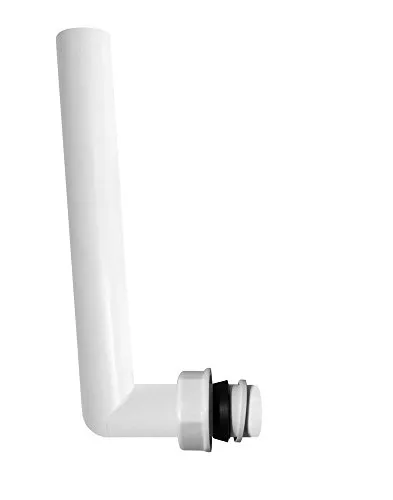 TG-Kunststoffe Überlaufrohr 170 x 69 mm mit Verschraubung/Überlaufverbindung
