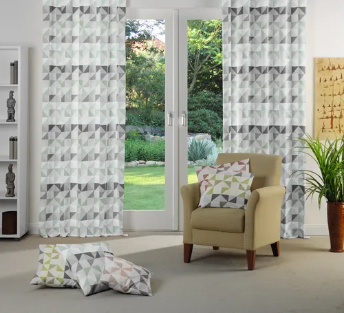 Wirth Vorhang Berlare, blickdicht nach Maß in türkis von Wirth