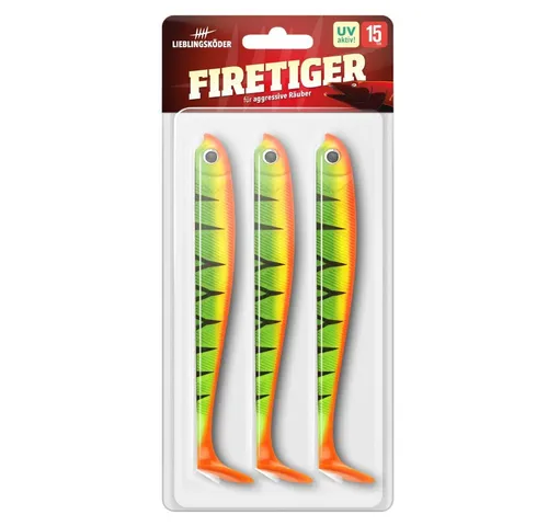 Lieblingsköder Gummifisch Firetiger 15cm von Lieblingsköder