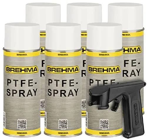 6x BREHMA PTFE Spray Kriechöl Schmiermittel Trockenschmierung 400ml mit Griff
