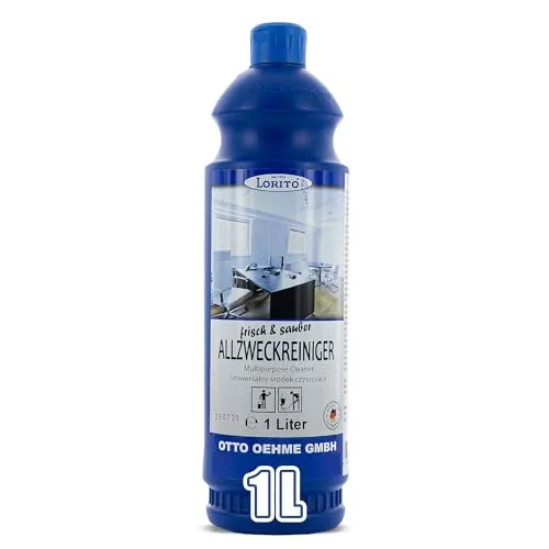 Lorito frisch & sauber Allzweckreiniger, 1 Liter Konzentrat, intensiver Allesreiniger, ohne Salmiak, für Reinigung aller Flächen, Hartböden, Wände und Fliesen