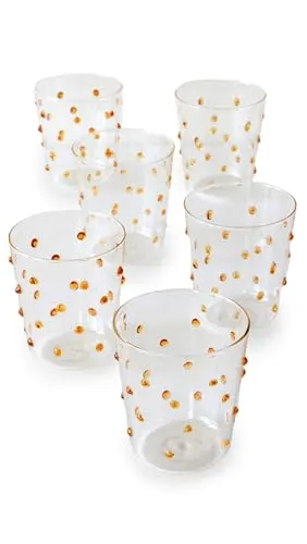 Zafferano Party Gläser Set aus Borosilikatglas in gold von Zafferano