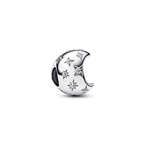 Bead - Silber - Mondsichel Charm - Charm aus hochwertigem Silber, verleiht jedem Schmuckstück eine mystische Note und ist perfekt für die individuelle Gestaltung von Armbändern.