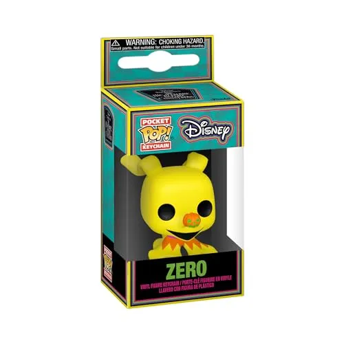 Funko Pop! Keychain: Disney The Nightmare Before Christmas - Blacklight - Zero - Neuartiger Schlüsselanhänger - Vinyl-Minifigur Zum Sammeln - Strumpffüller - Geschenkidee - Offizielle Handelswaren
