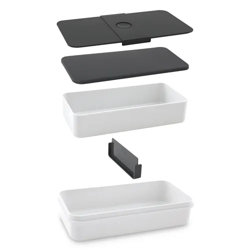 Cloer 800S1-1 Lunch Care System - 5-teilige Bento Box, auslaufsicher, 2100ml - Praktisches 5-teiliges Set: 2 Boxen mit Deckeln und Speisentrennwand für flexibles Essen. Auslaufsicher und temperaturbeständig, ideal für unterwegs und Meal-Prep. 100% BPA-frei und leicht zu reinigen.