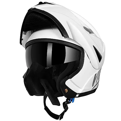 Westt Klapphelm Motorradhelm ECE-R 22.06 Zertifiziert Integralhelm für Damen und Herren Jethelm mit Kinnschutz Scooter Roller Moped Helm mit Sonnenblende und Visier