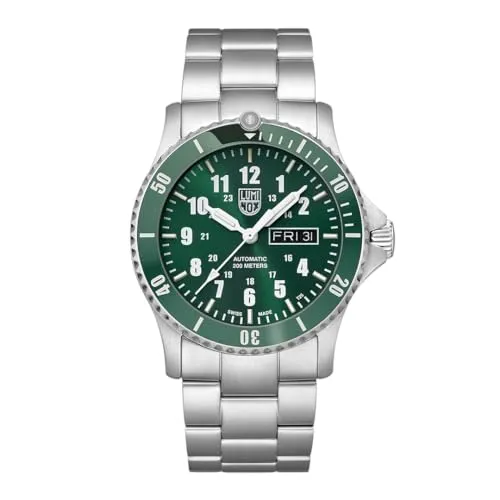 Luminox Automatik Taucheruhr Sport Timer XS.0937 - Hochwertige Armbanduhr aus Edelstahl mit grünem Zifferblatt, Schweizer Automatikwerk und Antireflex-Saphirglas – ideal für Sportler und Outdoor-Enthusiasten.