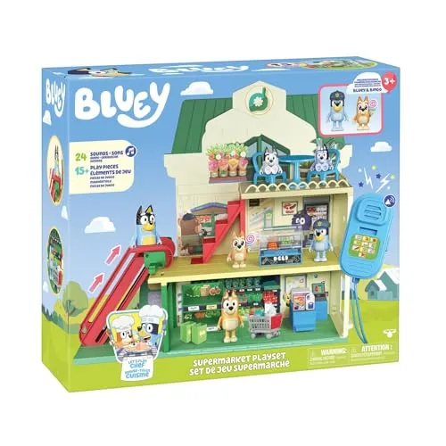 Rocco Giocattoli Bluey Supermarkt Playset mit Actionfiguren
