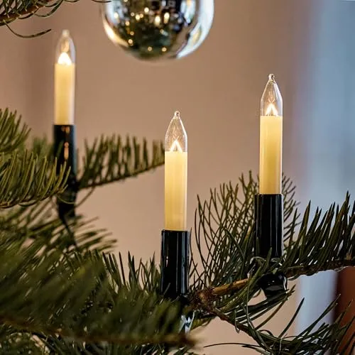 hellum Lichterkette Weihnachtsbaum 15er Baumkerzen in weiß von Hellum
