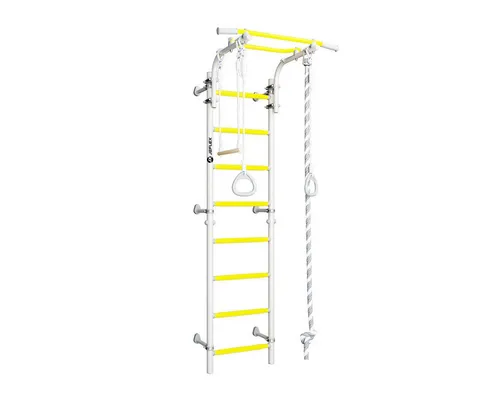Jeflex Sprossenwand ClimbMaxx M2, Wandmontage - Turngeräte für Kinder, bietet eine sichere Wandmontage und eine verstellbare Klimmzugstange für individuelles Training, fördert die motorischen Fähigkeiten und sorgt für stundenlangen Spaß.